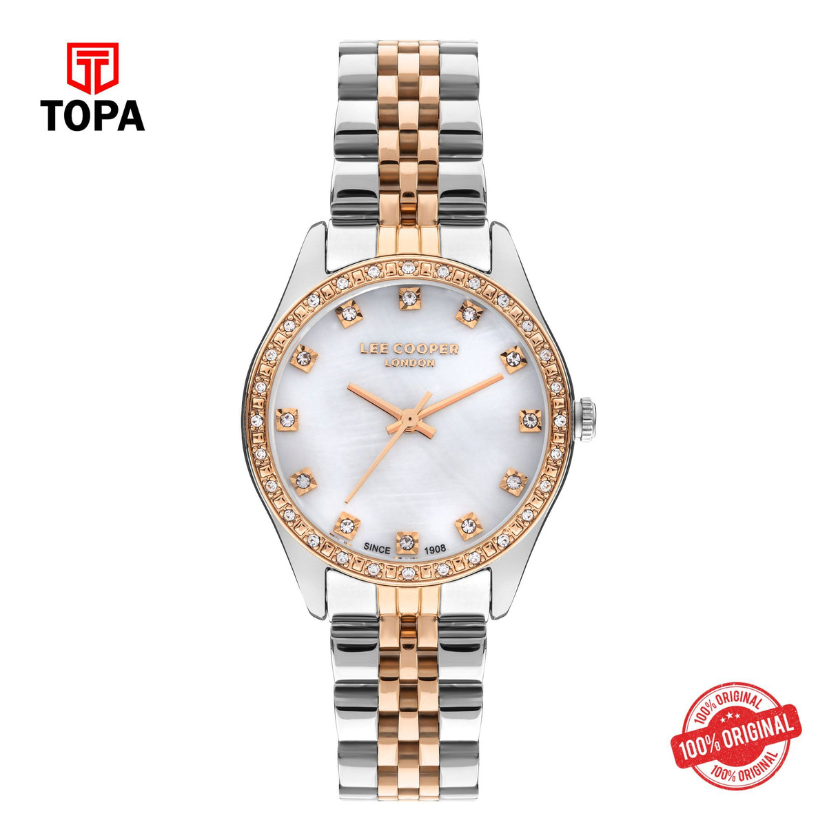 Topa Lee Cooper - LC07818.520 - Women's Super Metal Silver/Rose Gold Watch - Product Image 1