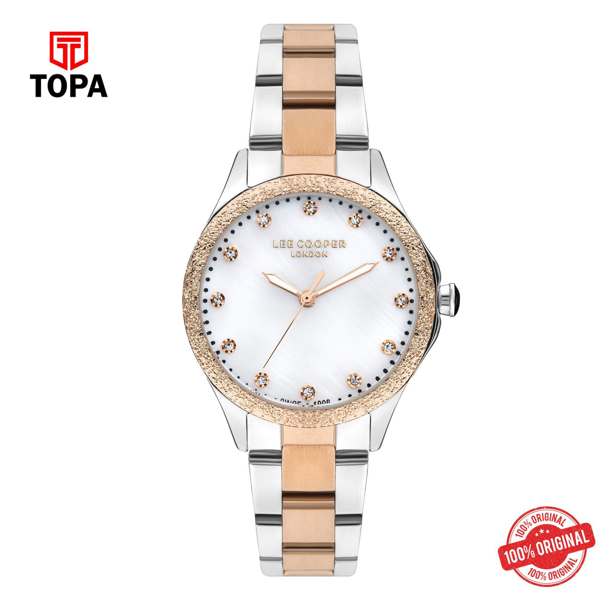 Topa Lee Cooper - LC07840.520 - Women's Super Silver/Rose Gold Watch - Product Image 1
