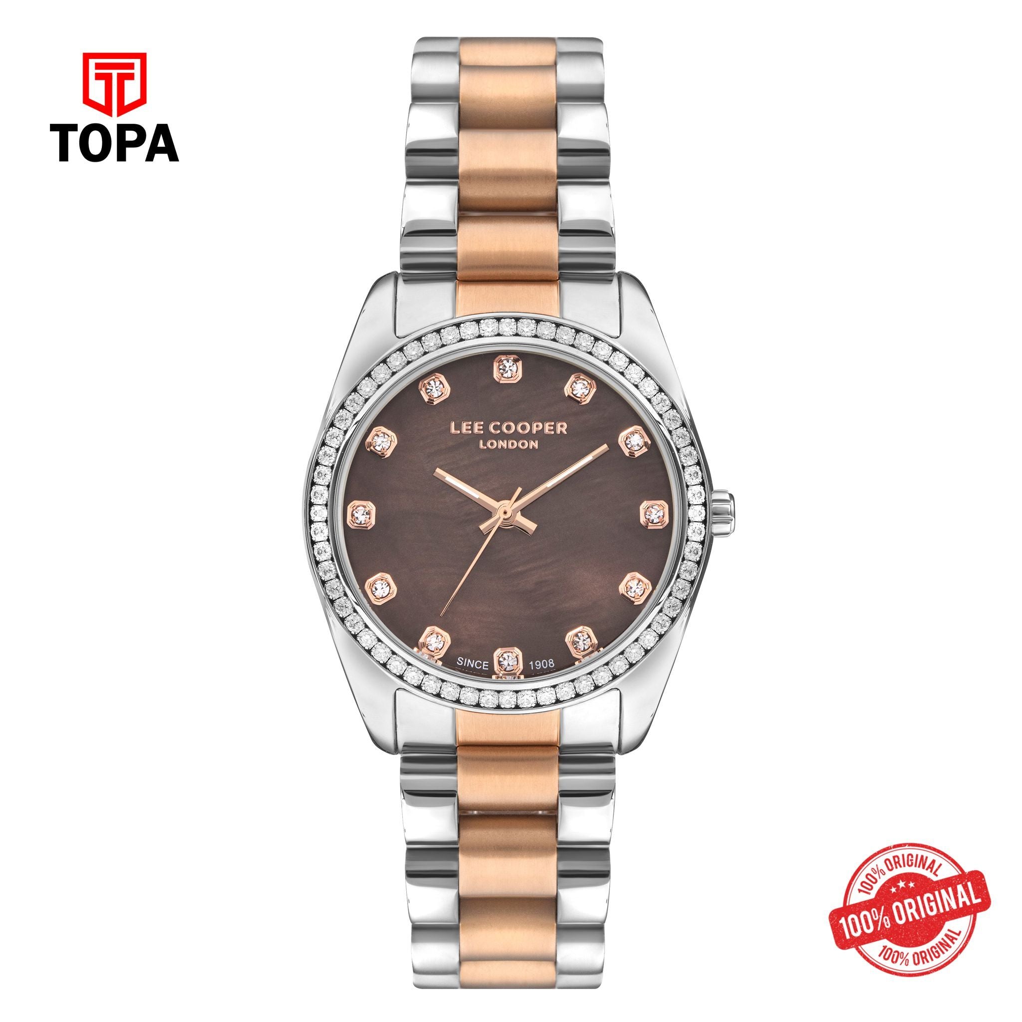 Topa Lee Cooper - LC07478.540 - Women's Super Metal Silver/Rose Gold Watch - Product Image 1