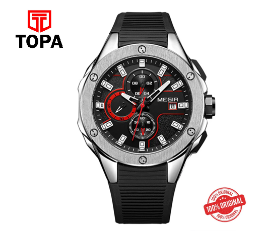 MEGIR 2053 is a stylish chronograph wristwatch built with sporty durability and modern aesthetics