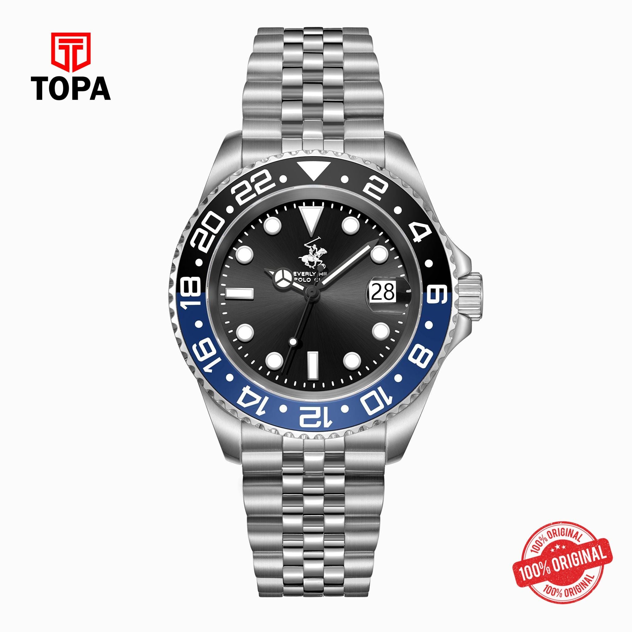Topa BHPC-BP3641X.357-GENTS STAINLESS STEEL WRIST WATCH - Product Image 1