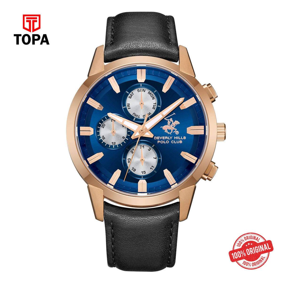 Topa BHPC-BP3666X.499 - Leather Strap Multifunction Watch For Men - Product Image 1