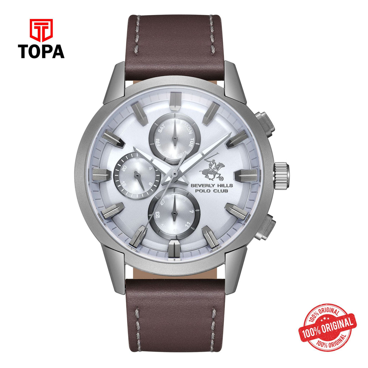 Topa BHPC-BP3666X.042 - Leather Strap Multifunction Watch For Men - Product Image 1