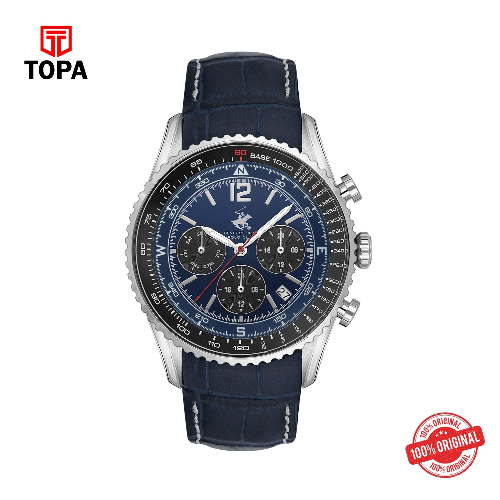 Topa BHPC-BP3723X.399 - Leather Strap Multifunction Watch For Men - Product Image 1
