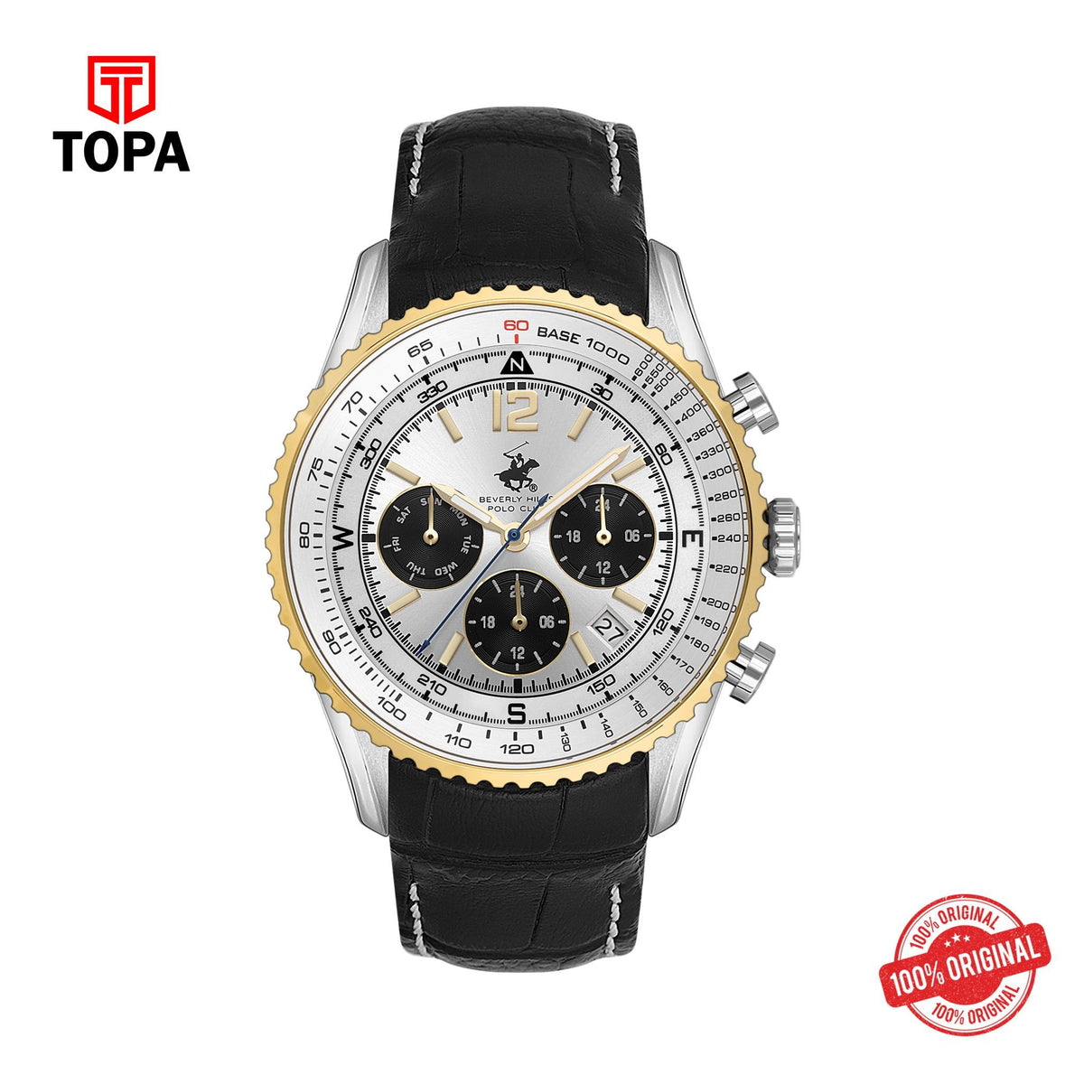 Topa BHPC-BP3723X.331 - Leather Strap Multifunction Watch For Men - Product Image 1