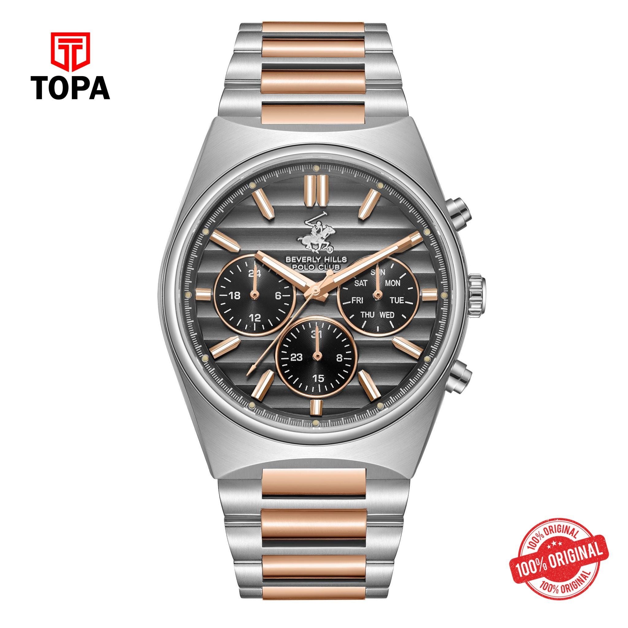 Topa BHPC-BP3744X.360 - Stainless Steel Multifunction Watch For Men - Product Image 1