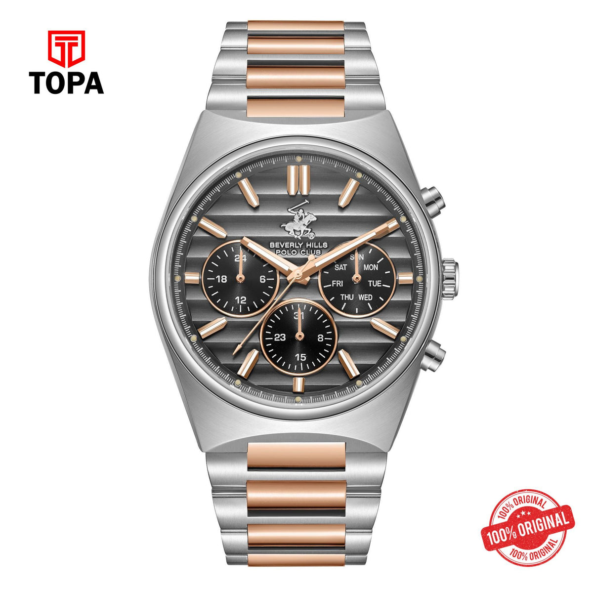 Topa BHPC-BP3744X.360 - Stainless Steel Multifunction Watch For Men - Product Image 1