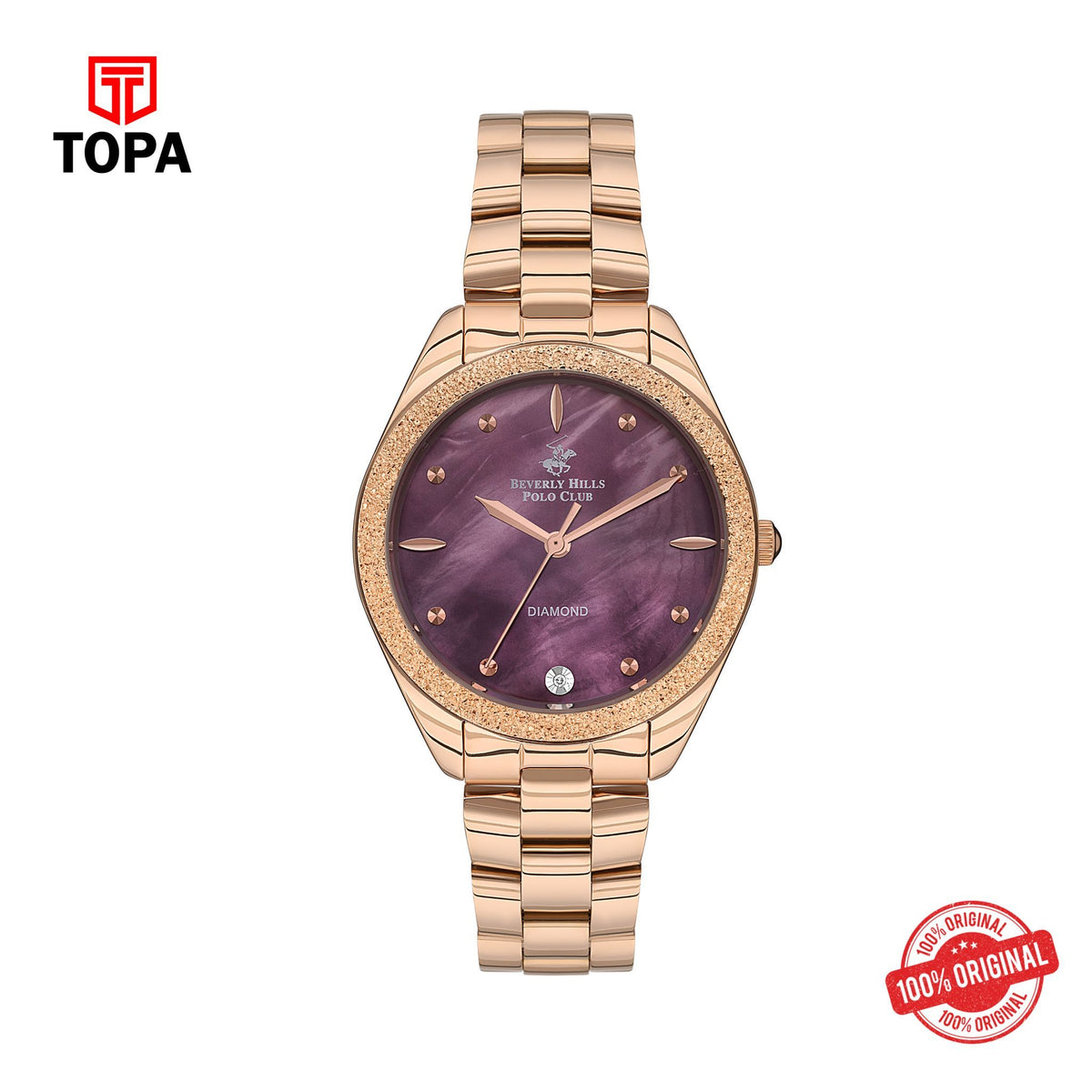 Topa BHPC - BP3564C.480 - Ladies 3 Hands Glass Diamond - Product Image 1