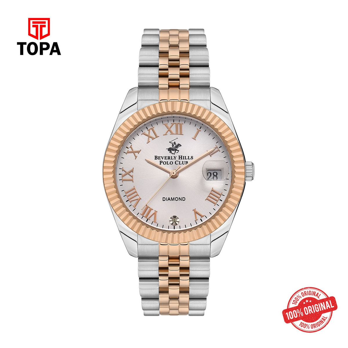 Topa BHPC - BP3582C.530 - Ladies 3 Hands Glass Diamond - Product Image 1