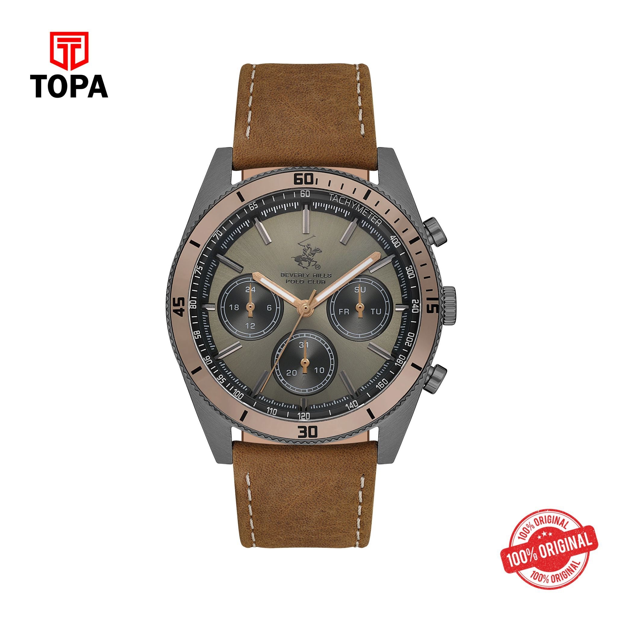 Topa BHPC - BP3619X.075 - GENTS LEATER WRIST WATCH - Product Image 1
