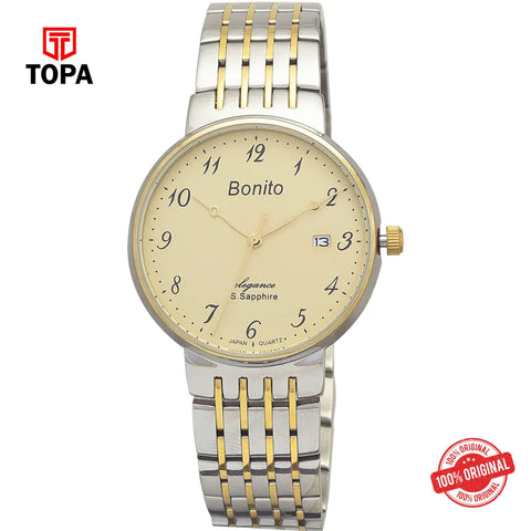 Topa Bonito-K-5038-TT-GLD-Metal-Band-Men-Watch - Product Image 1