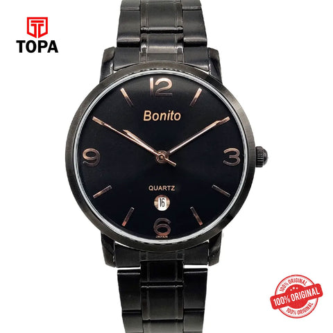 Topa Bonito-K-5108-BLK-Metal-Band-Men-Watch - Product Image 1