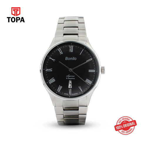 Topa Bonito-K-5126-ST-BLK-Metal-band-Men-Watch - Product Image 1