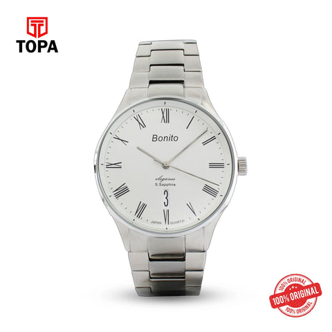 Topa Bonito-K-5126-ST-WT-Metal-band-Men-watch - Product Image 1
