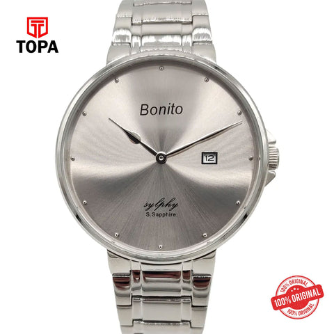 Topa Bonito-K-5129-CH-GRY-Metal-Band-Men-Watch - Product Image 1