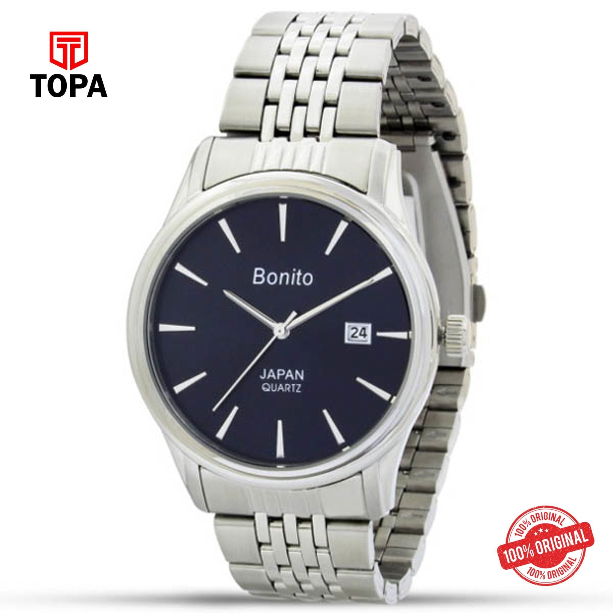 Topa Bonito-K-5133-BLU-Metal-Band-Mens-Watch - Product Image 1