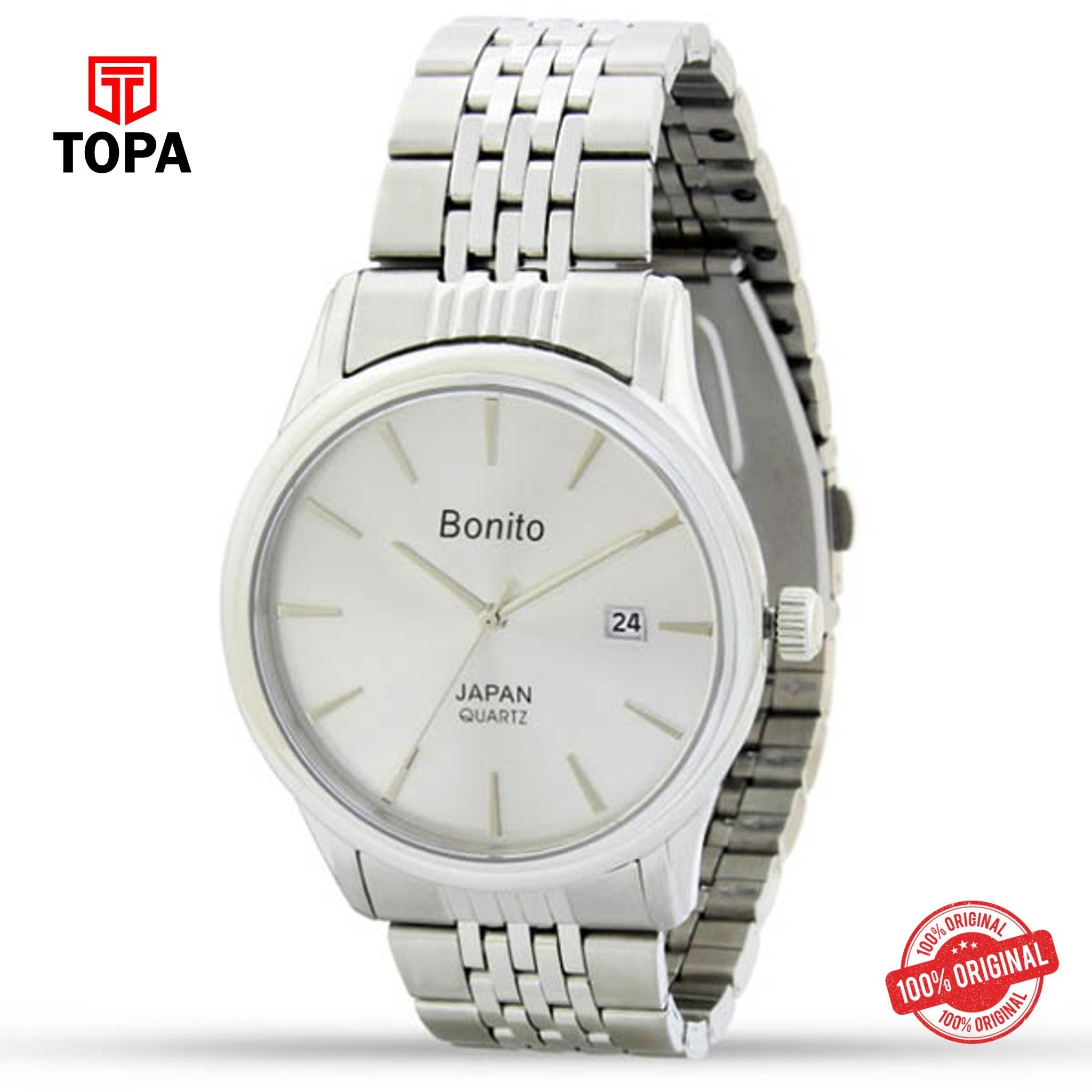 Topa Bonito-K-5133-WHT-Metal-Band-Mens-Watch - Product Image 1