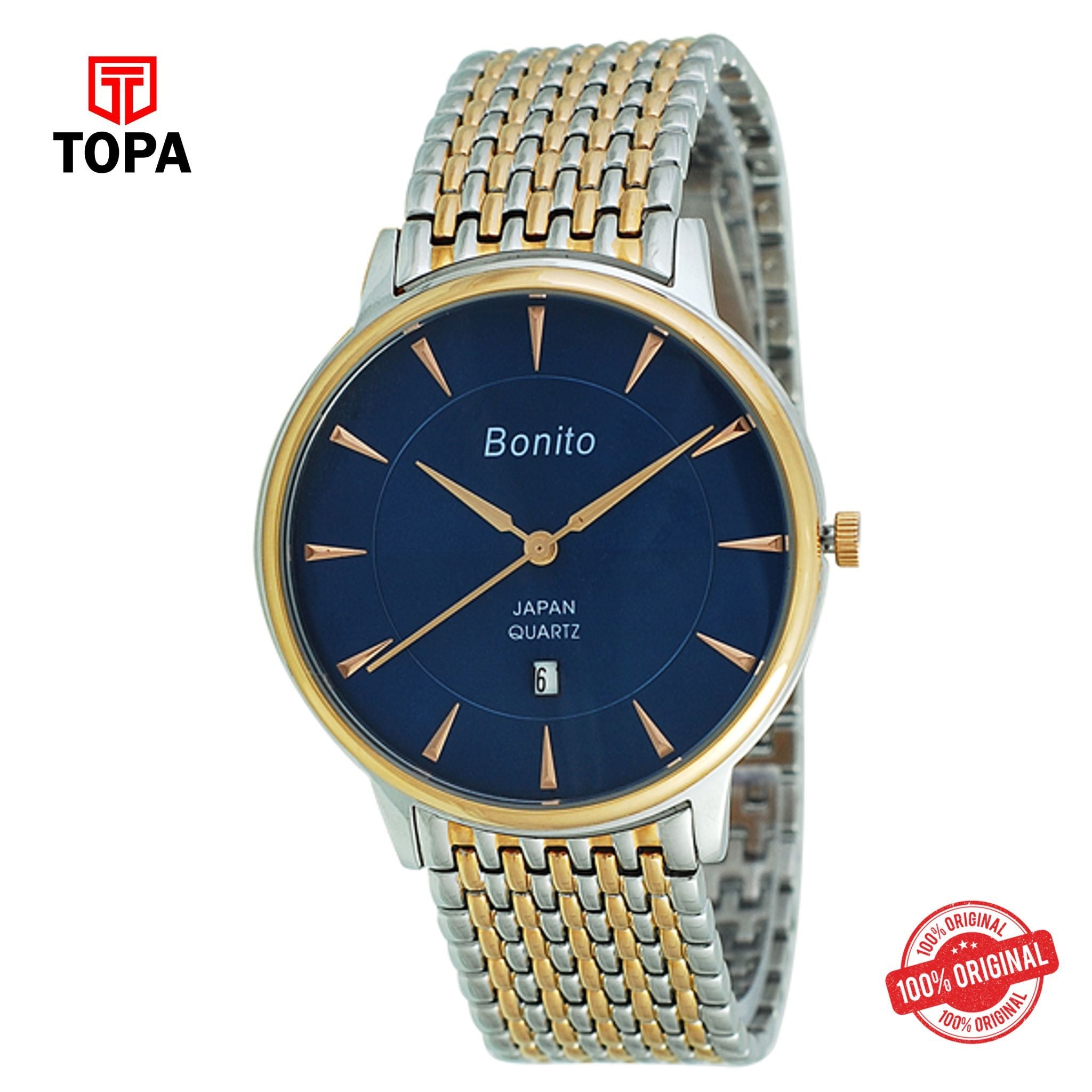 Topa Bonito-K-5136-TT-R-BLU-Metal-Band-Mens-Watch - Product Image 1