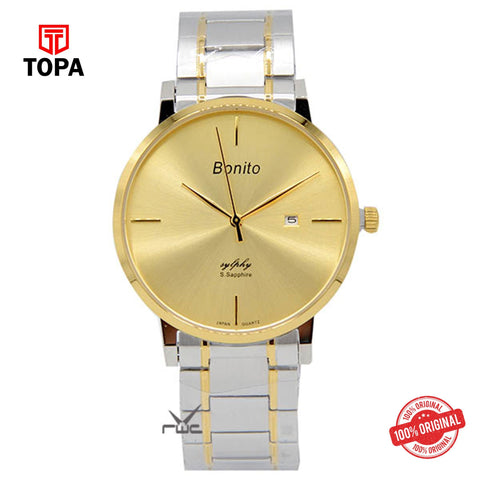 Topa Bonito-K-5137-Gold-TT-Metal-Band-Mens-Watch - Product Image 1