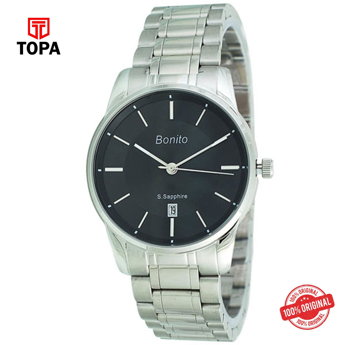 Topa Bonito-K-5138-ST-BLK-Wrist-Watch-for-Men - Product Image 1