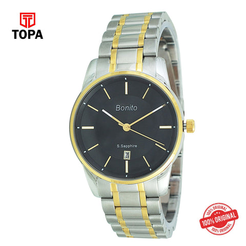 Topa Bonito-K-5138-TT-G-BLK-Metal-Band-Mens-Watch - Product Image 1