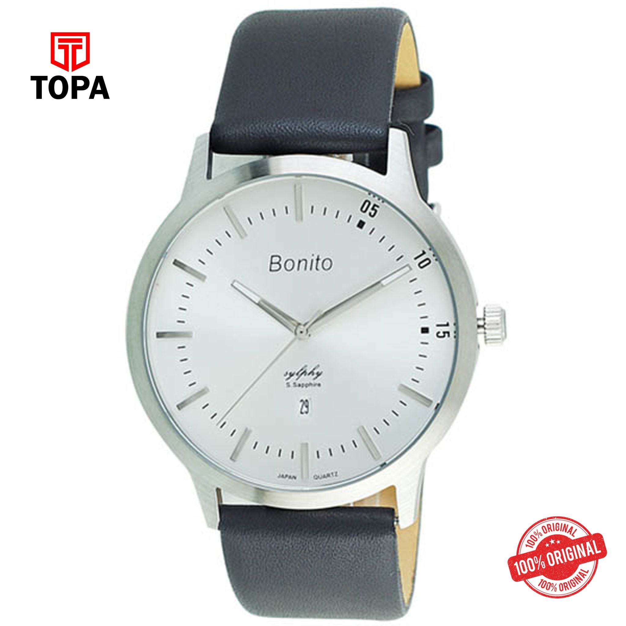 Topa Bonito-K-5139-St-WHT-Wrist-Strap-Watch-for-Men - Product Image 1