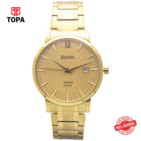 Topa Bonito-K-5140-GLD-Metal-Band-Men-Watch - Product Image 1
