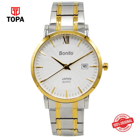 Topa Bonito-K-5140-TT-WHT-Metal-Band-Men-Watch - Product Image 1
