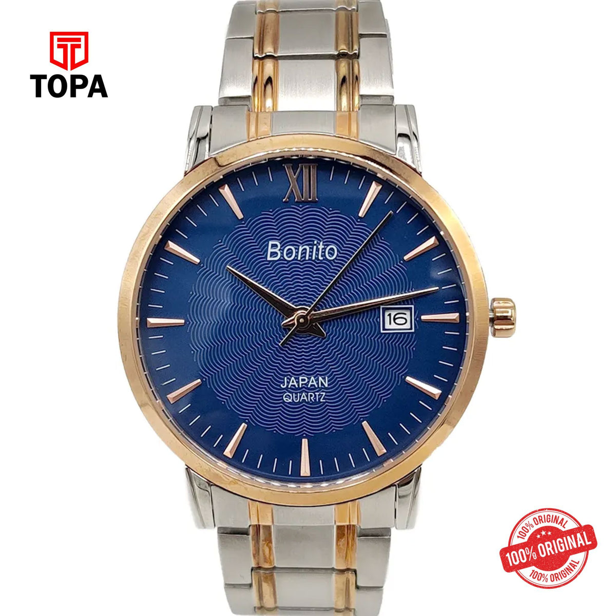 Topa Bonito-K-5140-TTRS-BLU-Metal-Band-Men-Watch - Product Image 1