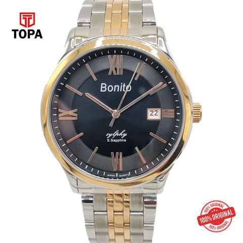 Topa Bonito-K-5142-TT-BLK-Metal-Band-Men-Watch - Product Image 1