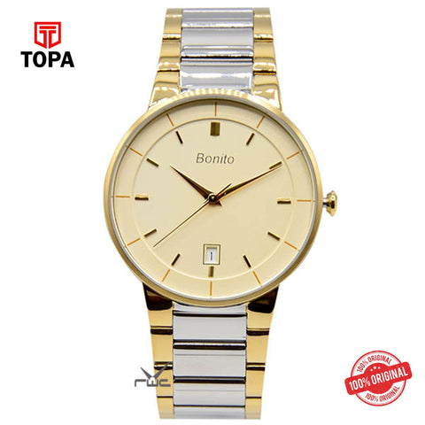 Topa Bonito-K-5144-TT-GLD-Metal-Band-Mens-Watch - Product Image 1