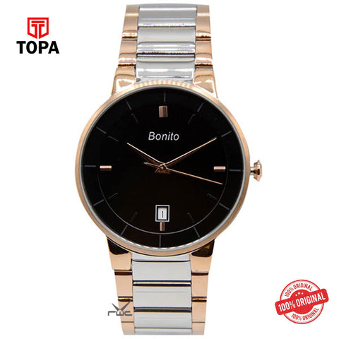 Topa Bonito-K-5144TT-BLK-Metal-Band-Mens-Watch - Product Image 1