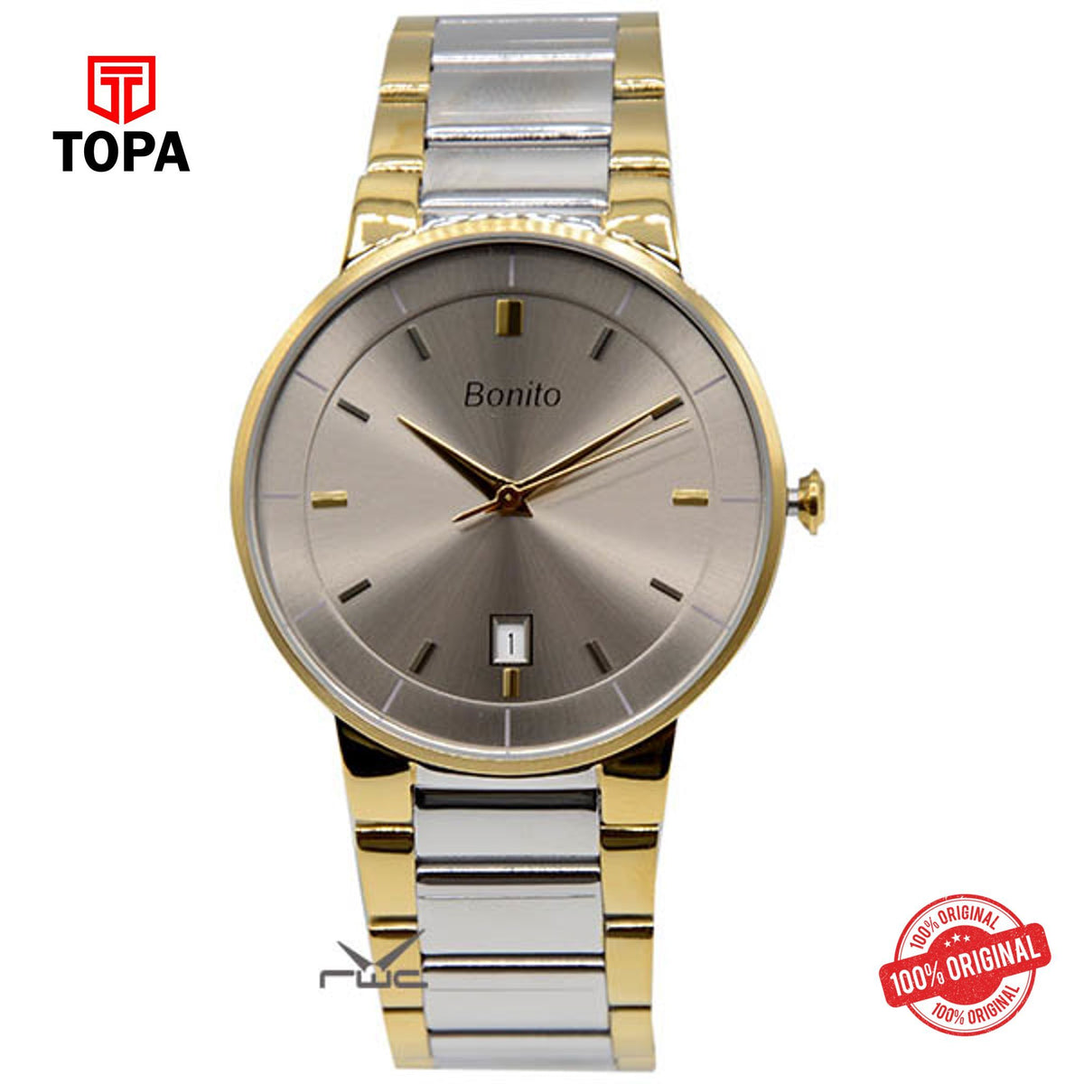 Topa Bonito-K-5144TT-CP-Metal-Band-Mens-Watch - Product Image 1