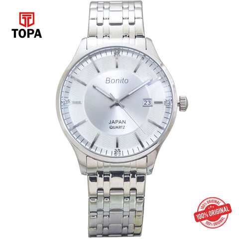 Topa Bonito-K-5146-ST-SLR-Metal-Band-Men-Watch - Product Image 1