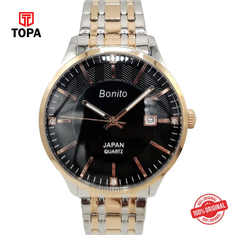 Topa Bonito-K-5146-TT-BLK-Metal-Band-Men-Watch - Product Image 1