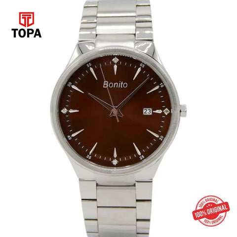Topa Bonito-K-5149-CH-BRW-Metal-Band-Men-Watch - Product Image 1