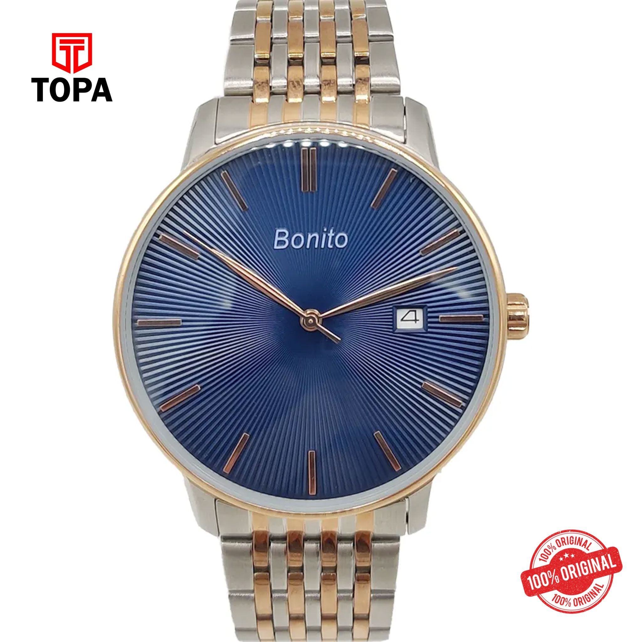 Topa Bonito-K-5150-TTRS-BLU-Metal-Band-Men-Watch - Product Image 1