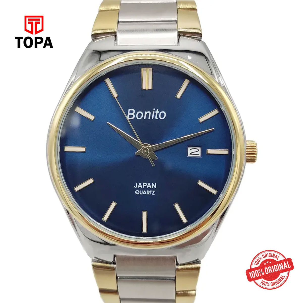 Topa Bonito-K-5152-CHTT-BLU-Metal-Band-Men-Watch - Product Image 1