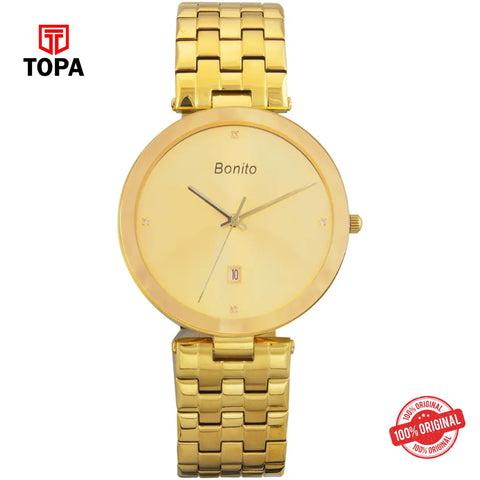 Topa Bonito-K-5568-GLD-Metal-Band-Men-Watch - Product Image 1