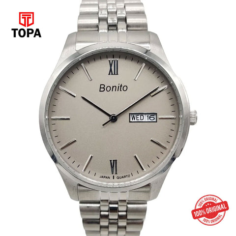 Topa Bonito-K-6003-CH-GRY-Metal-Band-Men-Watch - Product Image 1
