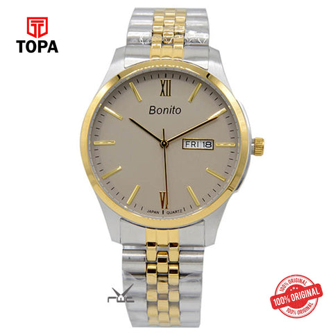 Topa Bonito-K-6003-G-Gld-Metal-Band-Mens-Watch - Product Image 1