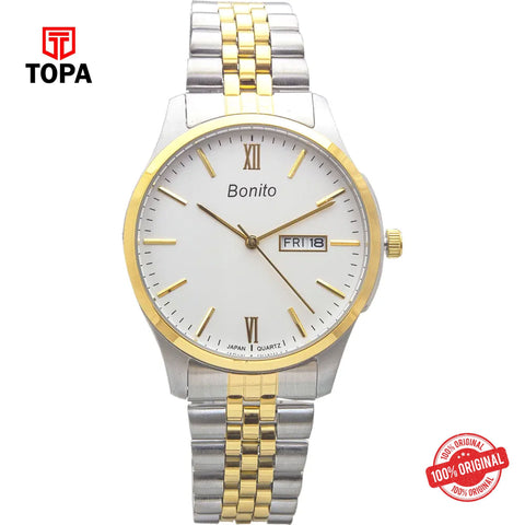 Topa Bonito-K-6003-TT-WHT-Metal-Band-Men-Watch - Product Image 1