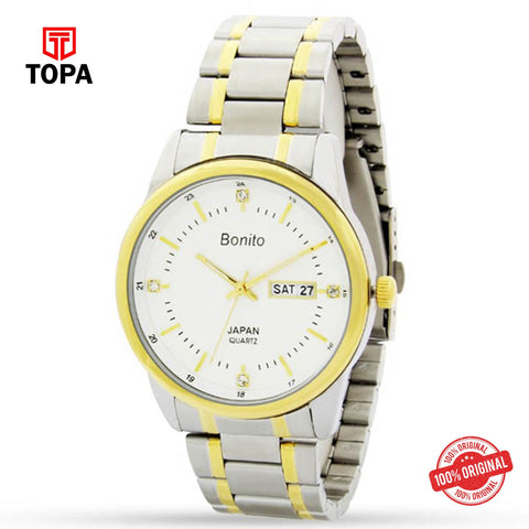 Topa Bonito-K-6109-TT-WT-Metal-Band-Mens-Watch - Product Image 1