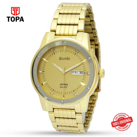 Topa Bonito-K-6110-GLD-Metal-Band-Mens-Watch - Product Image 1