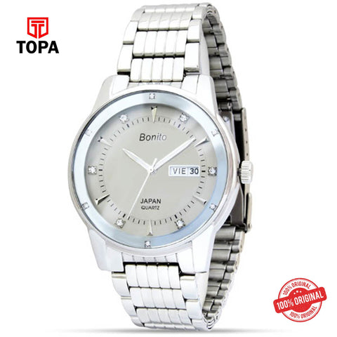 Topa Bonito-K-6110-GRY-Metal-Band-Mens-Watch - Product Image 1