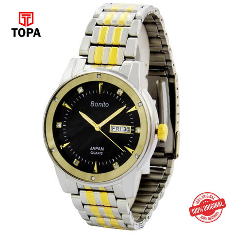 Topa Bonito-K-6110-TT-BK-Metal-Band-Mens-Watch - Product Image 1