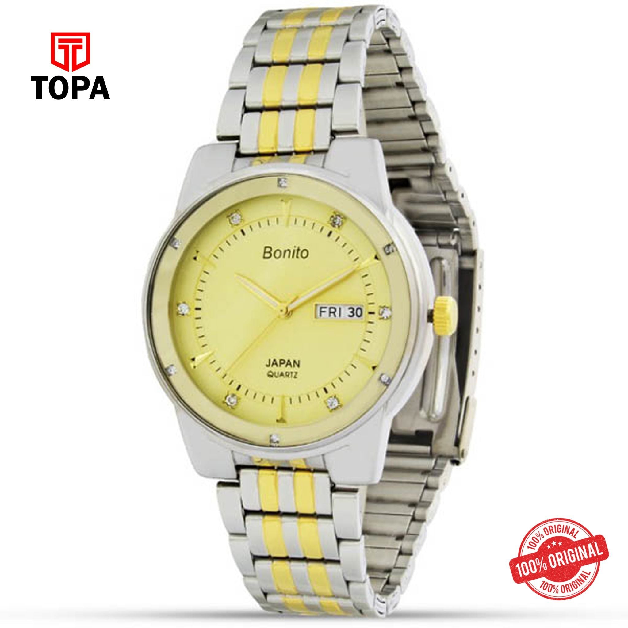 Topa Bonito-K-6110-TT-GD-Men-Chain-Strap-Watch - Product Image 1