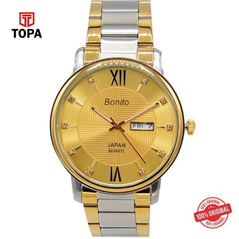 Topa Bonito-K-6112-TT-GLD-Metal-Band-Men-Watch - Product Image 1