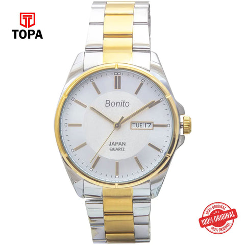 Topa Bonito-K-6117-TT-WHT-Metal-Band-Men-Watch - Product Image 1