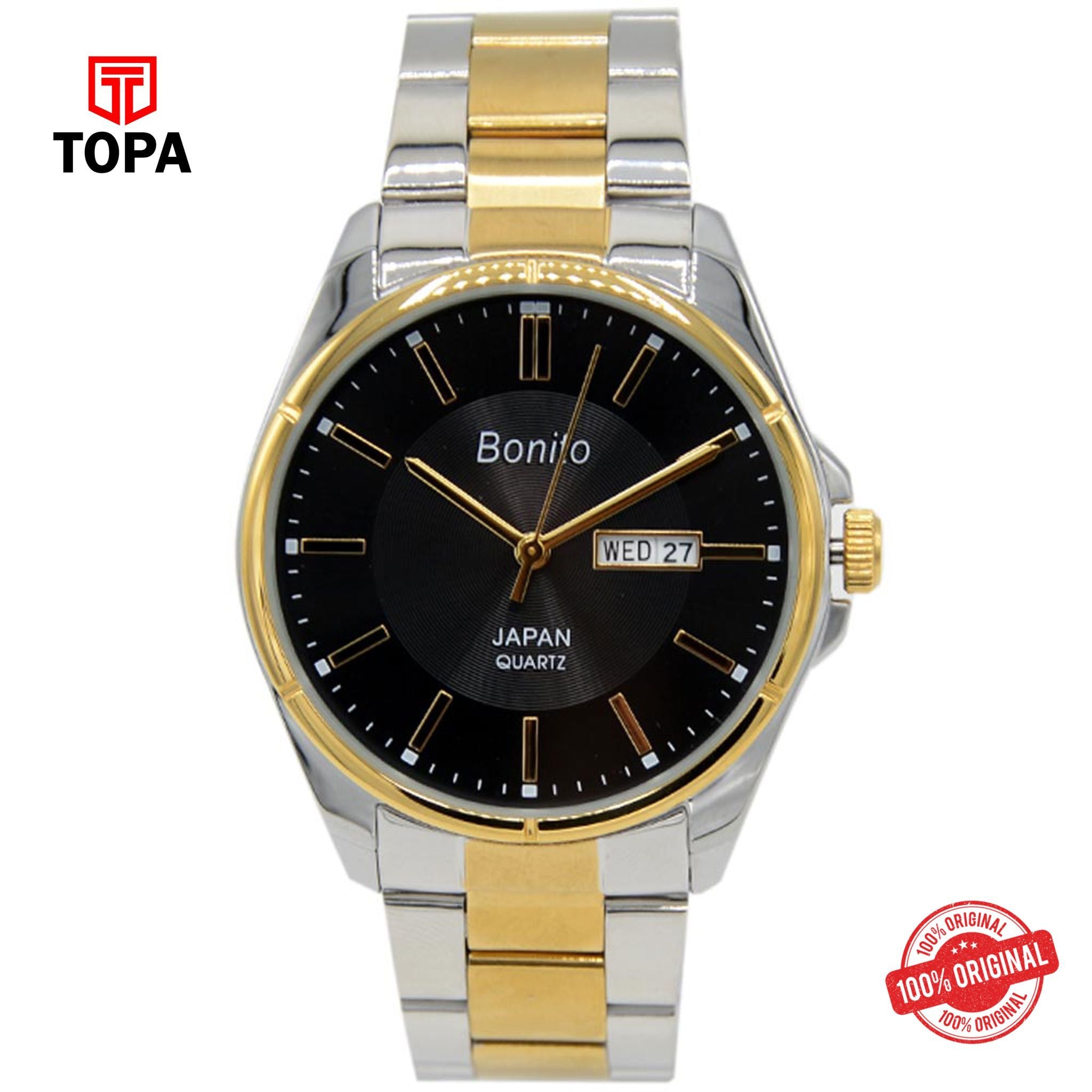 Topa Bonito-K-6117-Two-Tone-Metal-Band-Mens-Watch - Product Image 1